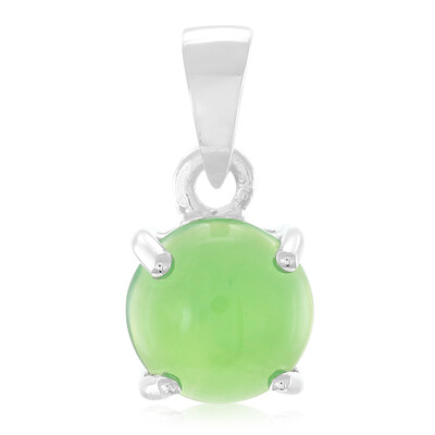 Pendentif en argent et Chrysoprase impériale