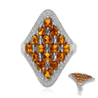Bague en argent et Citrine Madère