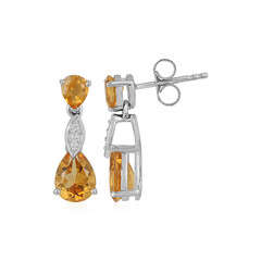 Boucles d'oreilles en argent et Citrine