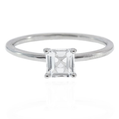 Bague en argent et Topaze blanche