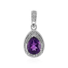 Pendentif en argent et Améthyste d'Uruguay