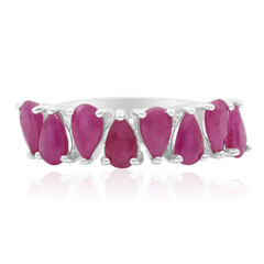 Bague en argent et Rubis du Mozambique