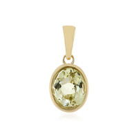 Pendentif en or et Kunzite jaune canari