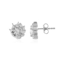 Boucles d'oreilles en argent et Topaze blanche