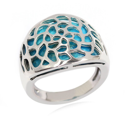 Bague en argent et Turquoise bleue de Mohavie (Faszination Türkis)