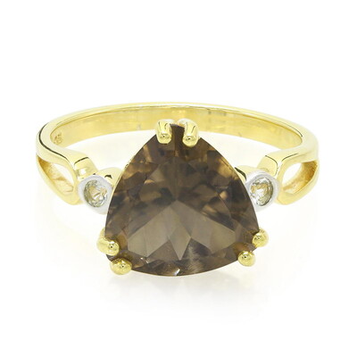 Bague en argent et Quartz fumé