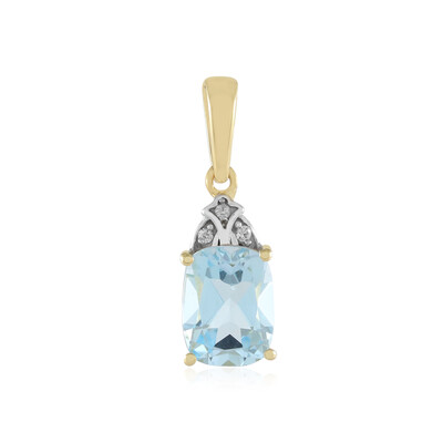 Pendentif en argent et Topaze bleu ciel