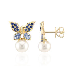 Boucles d'oreilles en or et Perle d'Akoya (Michelle Albala)