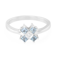 Bague en argent et Aigue-Marine Sao Domingos
