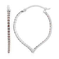 Boucles d'oreilles en argent et Diamant fantaisie