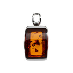 Pendentif en argent et Ambre baltique