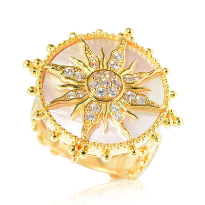 Bague en argent et Nacre (Dallas Prince Designs)