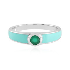 Bague en argent et Onyx vert