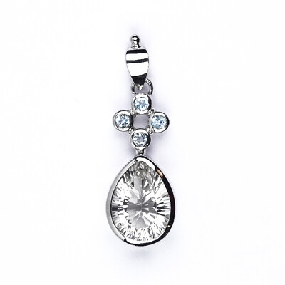 Pendentif en argent et Quartz Princier