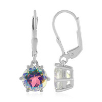 Boucles d'oreilles en argent et Topaze arc-en-ciel