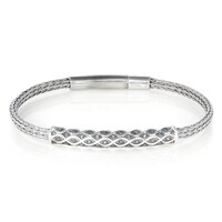 Bracelet en argent et Diamant bleu