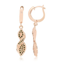 Boucles d'oreilles en argent et Diamant fantaisie