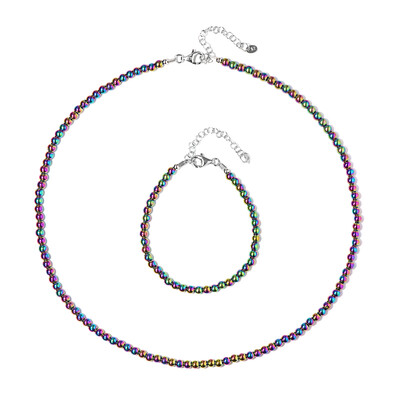 Parure en argent et Hématite mystique
