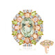 Bague en argent et Améthyste verte
