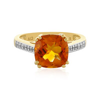Bague en argent et Citrine Madère