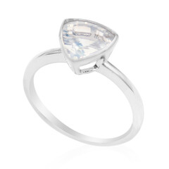 Bague en argent et Quartz bleu lunaire