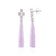 Boucles d'oreilles en or et Calcédoine lavande (KM by Juwelo)