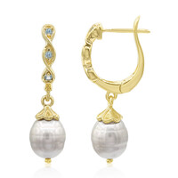 Boucles d'oreilles en argent et Perle de culture d'eau douce (TPC)
