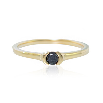 Bague en or et Diamant noir