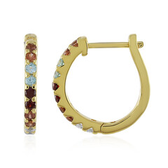 Boucles d'oreilles en argent et Zircon champagne