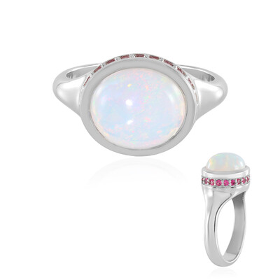 Bague en argent et Opale Welo (Adela Silber)