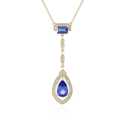 Collier en or et Tanzanite AAA (de Melo)