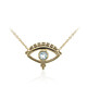 Collier en argent et Topaze bleu ciel (M de Luca)
