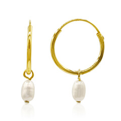 Boucles d'oreilles en argent et Perle de culture d'eau douce