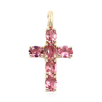 Pendentif en or et Tourmaline rose