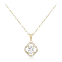 Collier en argent et Topaze blanche
