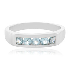 Bague en argent et Topaze bleu ciel
