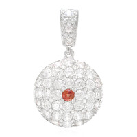 Pendentif en argent et Rubis rouge du soir