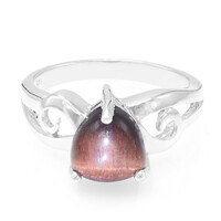 Bague en argent et Œil-de-tigre rouge