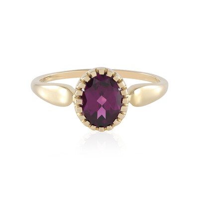 Bague en or et Grenat magenta