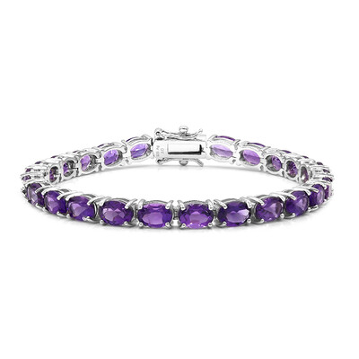 Bracelet en argent et Améthyste de Zambie