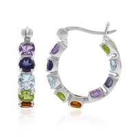 Boucles d'oreilles en argent et Améthyste