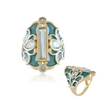 Bague en argent et Topaze bleu ciel (Adela Silber)