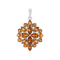 Pendentif en argent et Grenat Hessonite