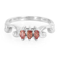 Bague pour homme en argent et Rubis rouge du soir