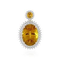 Pendentif en or et Apatite dorée