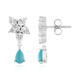 Boucles d'oreilles en argent et Turquoise Sleeping Beauty (de Melo)
