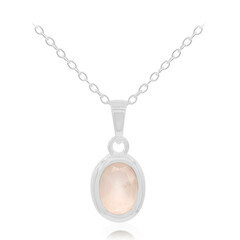 Collier en argent et Quartz rose
