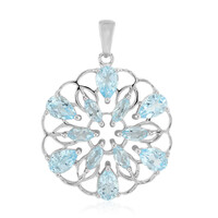 Pendentif en argent et Topaze bleu ciel