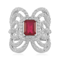 Bague en argent et Rubis de Madagascar