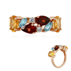 Bague en argent et Citrine